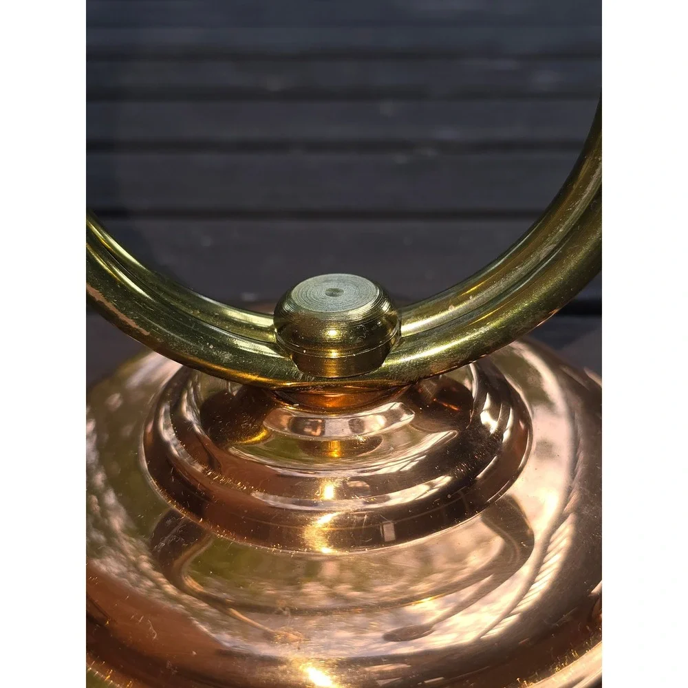 Vintage Copper Craft Guild Taunton Brass Copper Double Candlestick‎ Holder